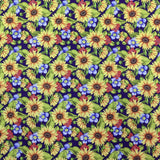 115CM PRINTED 100%COTTON AUTUM FLORALS BLUE