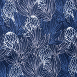 140CM EDEN PROTEA FOREST NAVY LINEN