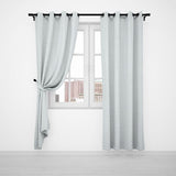 ACADEMY LINEN TEXTURED CURTAIN EYELET 265X220-WHITE