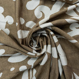 RAYON NYLON CRINKLE PRINT-STONE/BROWN