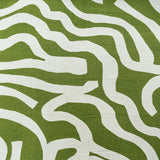 RAYON NYLON CRINKLE PRINT-OATMEAL/GREEN