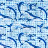 DIGITAL SLUB CLOTH (150CM) BLUE OCEAN