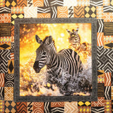VELVET SCATTER 0.63cm PER PANEL- ZEBRA SUNSET