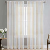 310CM 100% POLYESTER STRIPED VOILE