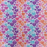 CRAFT FLANNEL  WATERCOLOUR HEARTS PP