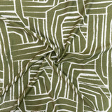 PRINTED CAPRI LINEN LOOK 19 GREEN
