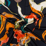 DULL SATIN 50D PRINT (150CM) 163 BLACK