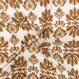PRINTED CAPRI LINEN LOOK 16 BROWN