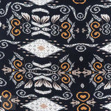 PRINTED CAPRI LINEN LOOK 24 TRIBAL BLACK