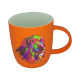 NEON ANIMAL MUGS ORANGE LION