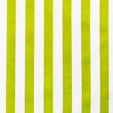 115CM PRINTED POLY COTTON LIME/WHITE BIG STRIPE