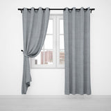 BEYONCE SHEER EYELET CURTAIN SILVER 500X220