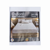 WINTER FITTED FLANNEL QUEEN 3PC SET - WHITE