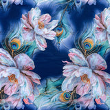 150CM DIGITAL FOIL DUTCHESS SATIN