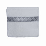 GREEK KEY HAND TOWEL 600GSM WHITE