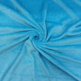 150CM PLAIN MONGOLIAN FLEECE-TURQ BLUE