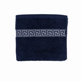 GREEK KEY HAND TOWEL 600GSM NAVY