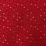 PRINTED MINIMATT XMAS 150CM (STARS-RED)