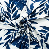 RAYON NYLON CRINKLE PRINT-BLUE