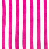 115CM PRINTED POLY COTTON WHITE/CERISE BIG STRIPE