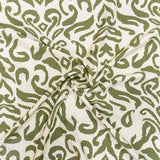 PRINTED CAPRI LINEN LOOK 25 OLIVE