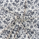 PRINTED CAPRI LINEN LOOK 15 BLACK