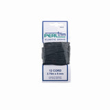 CARDED ELASTIC 12CORD BLACK