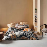 KING HAZEL CARAMEL DUVET COVER SET