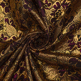 BRIDAL FABRICS BROCADE MAROON