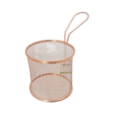 REGENT CHIP FRYER ROUND MINI SERVING BASKET COPPER PLATED