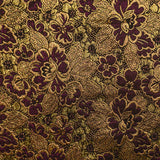 BRIDAL FABRICS BROCADE MAROON