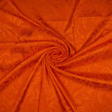 JAQ SATIN  SPANDEX WAVES(150CM)(4 RED ORANGE)