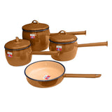 CORDON 7PC BELLIED POT SET BROWN