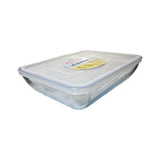 PYREX DAILY RECT DISH WITH PLASTIC LID 25X20CM