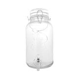 GLASS BEVERAGE DISPENSERS EMBOSSED3.75L