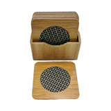 BAMBOO COASTER SET 7PC SQUARE