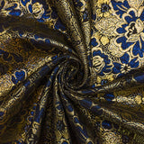 BRIDAL FABRICS BROCADE ROYAL