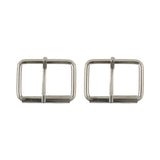 36MM BUCKLE W/ROLLER BAR - SILVER