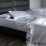 SATIN SHEET KING SILVER