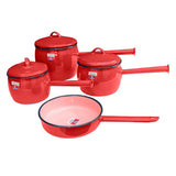 CORDON BELLIED POT SET RED MEDIUM