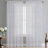 260CM KNITTED LINING CURTAIN - WHITE