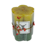 SCENTED CANDLE 3TONE FLWR MED