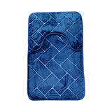 2PC MEMORY BATH MAT ATHENS NAVY BLUE