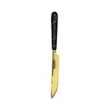 GOLD & BLACK MARBLE HANDLE BUTTER KNIFE 6PC