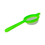 8CM PLASTIC TEA STRAINERS - GREEN