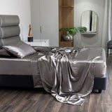 SATIN SHEET KING CHARCOAL