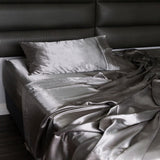 SATIN SHEET KING CHARCOAL