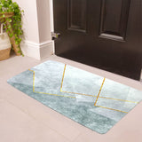 RUBBER MAT 45X75CM DARK GREY/GOLD