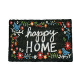 COIR MAT TUFTED HAPPY HOME  BLACK