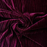 150CM KOREAN PLEATED VELVET-WINEBERRY